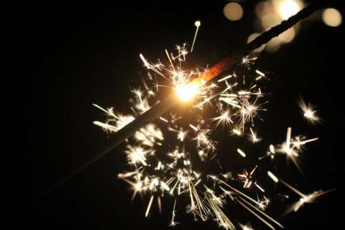 spark lights fireworks celebration party