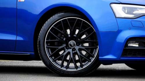 car blue wheels audi luxury