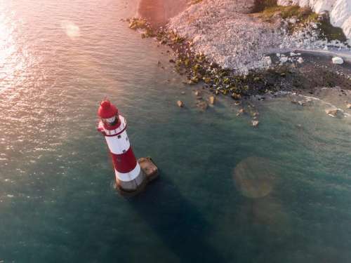 nature landscape aerial flare tower