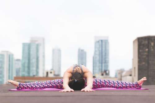 people woman girl yoga mat