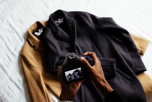 clothing brown black jacket coat