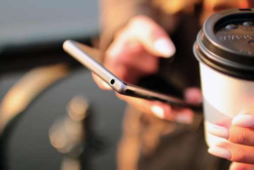 mobile smartphone technology coffee