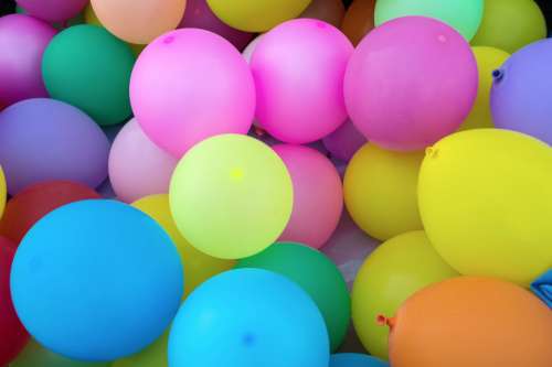 balloons party celebration bright colors