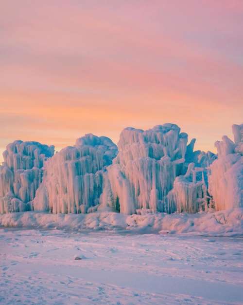 nature ice cold glaciers pastel