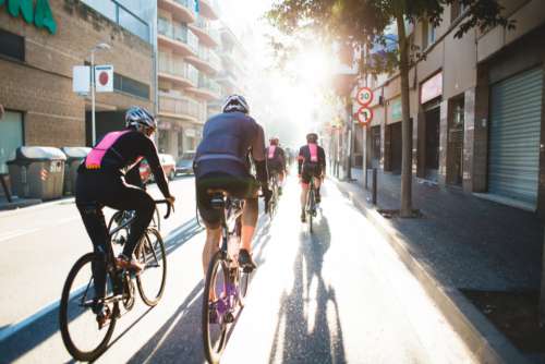 cycling city street biking commuting