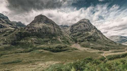 sky cloudy mountain highland landscape