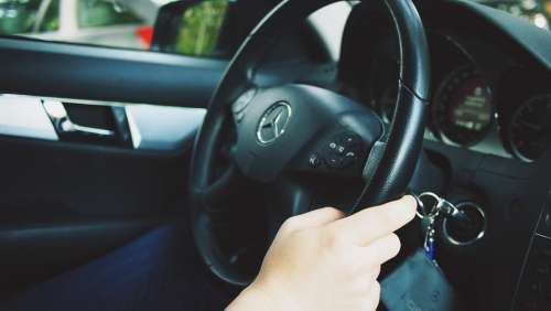 Mercedes Benz car luxury steering wheel