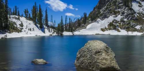 nature landscape mountains slope snow