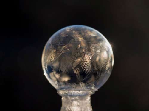 bokeh glass round crystal ball