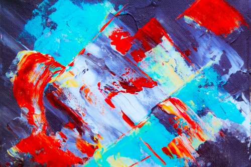 abstract art paint canvas close up