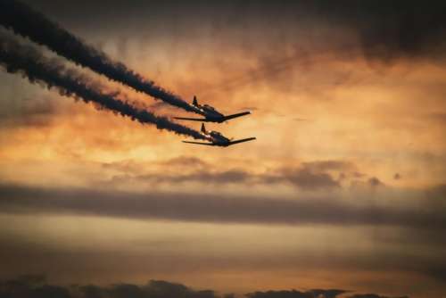 nature landscape airplane clouds sky