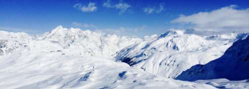 nature snow mountains alps sky