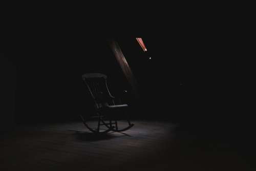 house rocking chair dark room