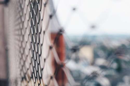 wire fence blur outdoor