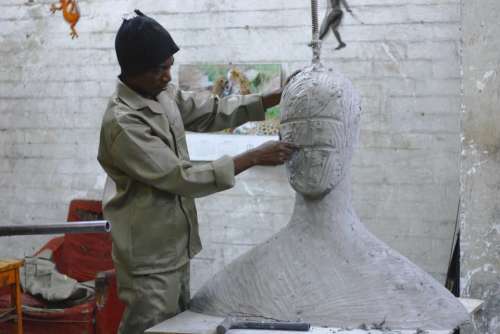 people man sculpture carving art
