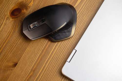 mouse laptop desk business office
