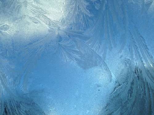 ice texture window blue pattern