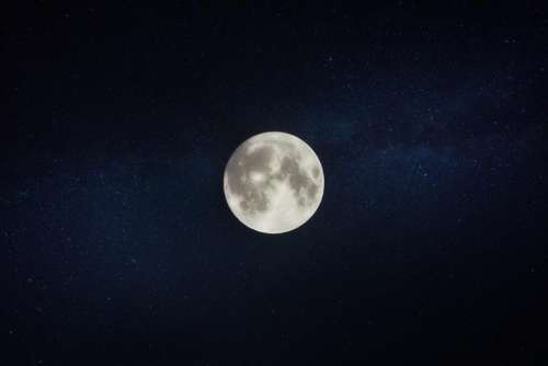 dark night moon light circle