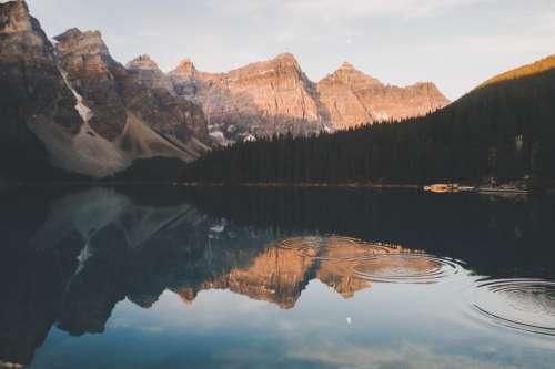 lake water reflection nature mountain