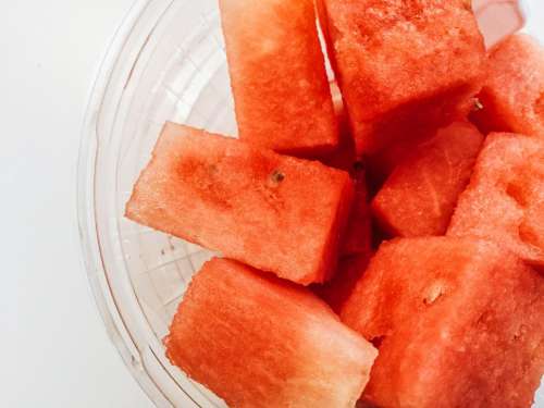 watermelon fruits food bowl healthy