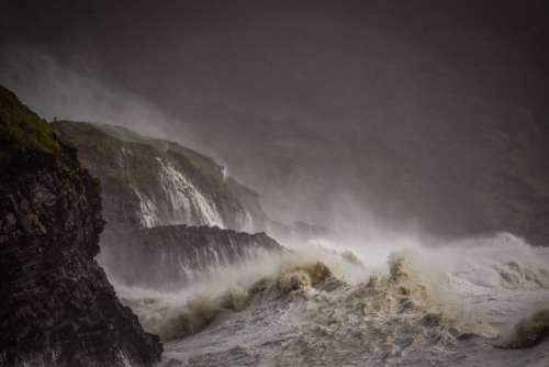 sea ireland storm wave crash