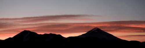 cloud sky sunset silhouette mountain