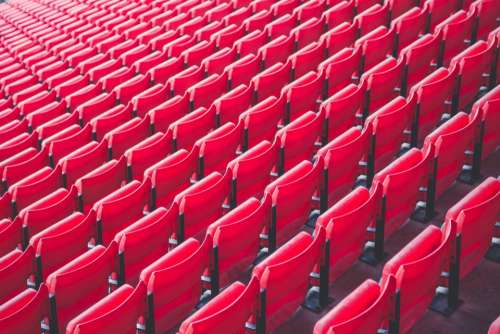 red seats chairs stadium seating