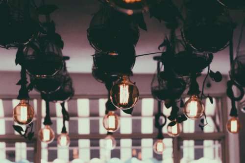 lamp light bulb spark indoor