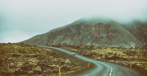 mountain road street car travel