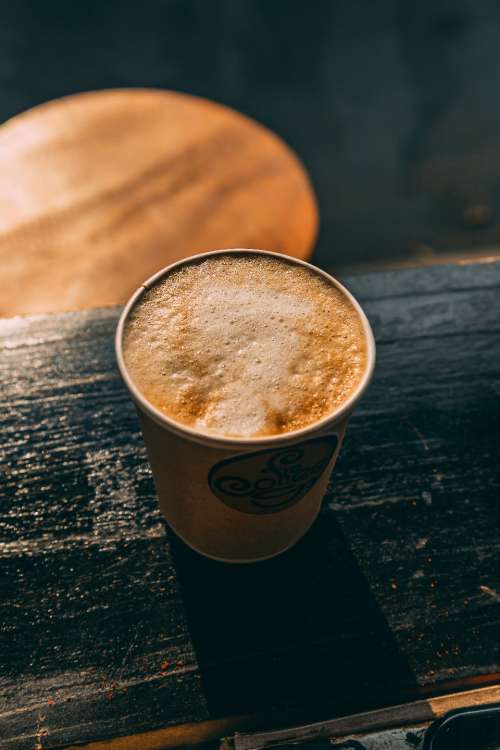 rustic table coffee cappucino espresso