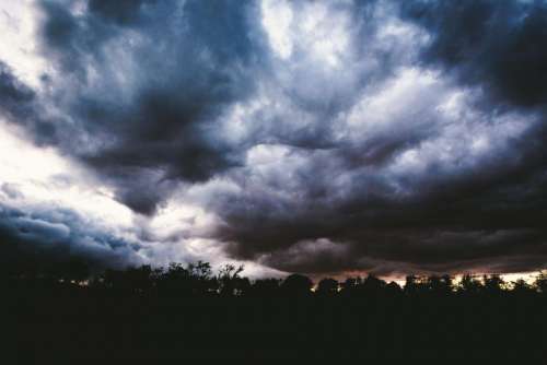 sky clouds cloudy storm night