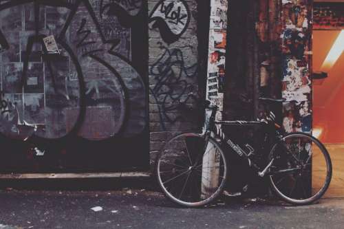 bike bicycle graffiti public wall