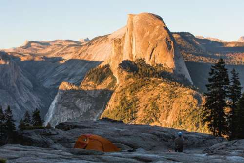 nature landscape tent camp climb