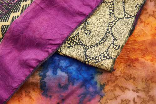 sari scarf fabric texture pattern