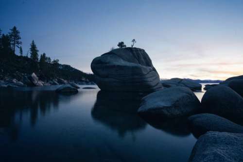 nature landscape coast shore rocks