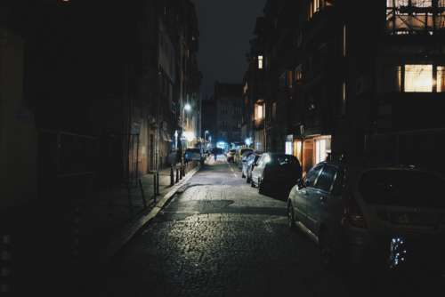 street alley night dark urban