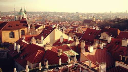 rooftops buildings houses homes city