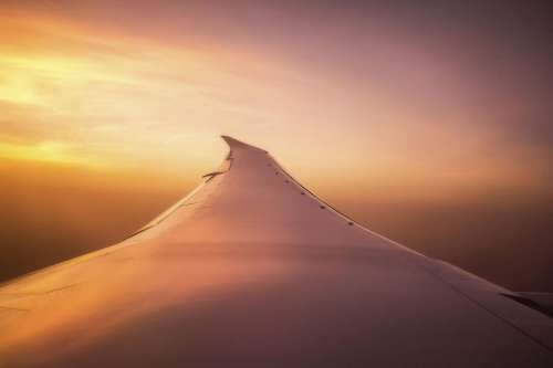 airplane travel adventure plane clouds