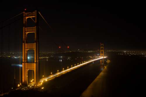 golden gate bridge san francisco usa night dark