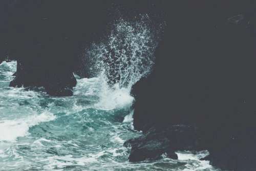 nature water crashing waves ocean