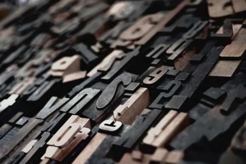 typography letter art data print