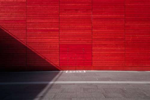 red wall concrete city urban