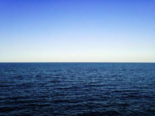 blue sky water ocean sea