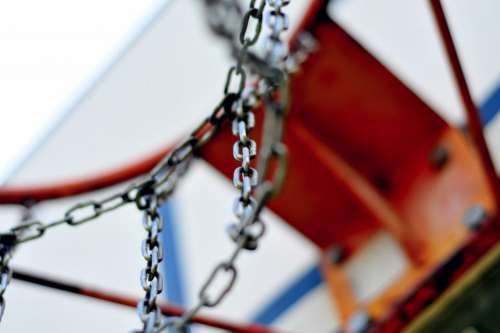 basketball hoop rim chains court