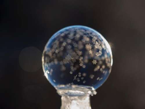 bokeh glass round crystal ball