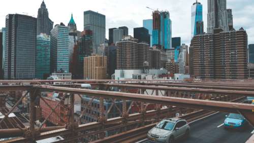 new york travel bridge car automomobile