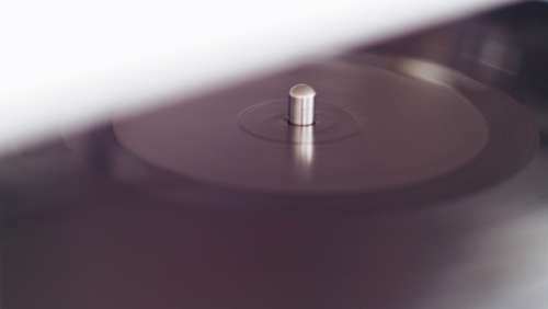 vinyl record album close up player