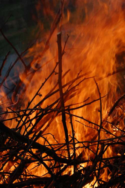 hot fire outside elements flames