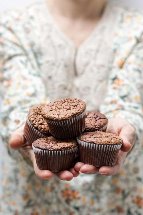 offer food cupcake chocolate brown