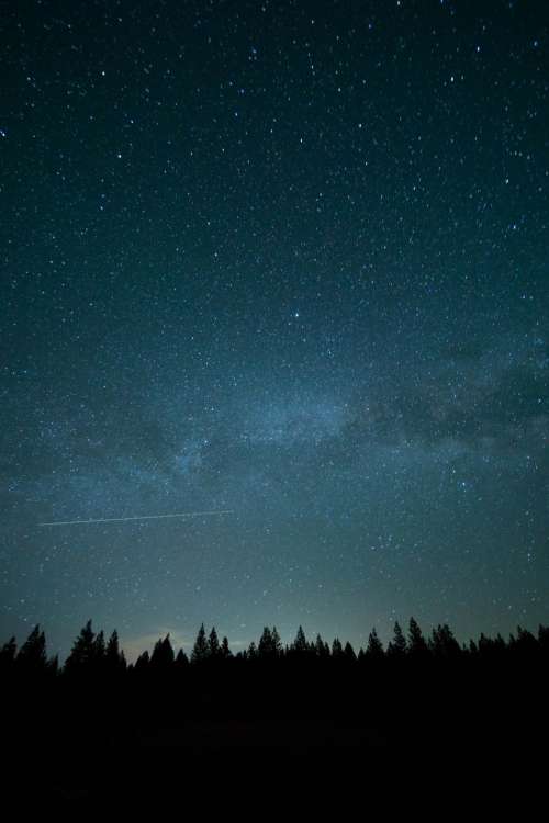 stars sky galaxy night dark